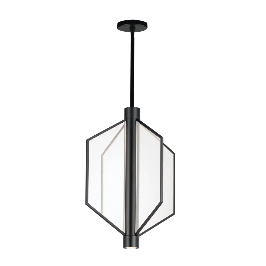 Telstar Single LED Pendant in Matte Black - Image 1