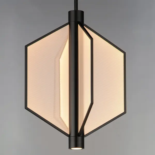 Telstar Single LED Pendant in Matte Black - Image 4