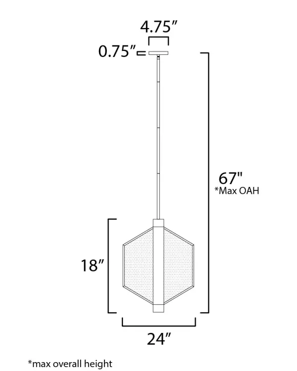 Telstar Single LED Pendant in Matte Black - Image 5