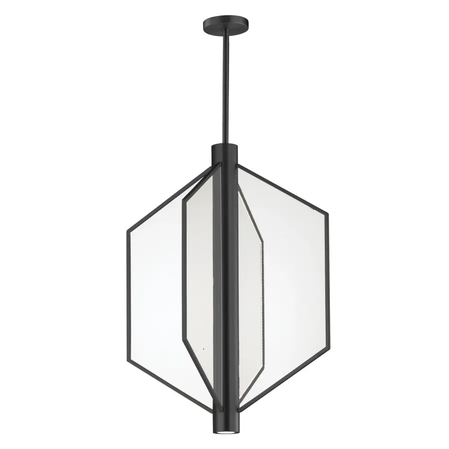 Telstar Single LED Pendant in Matte Black - Image 1