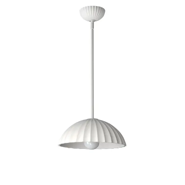 Basilica Single Pendant Light in Chalk White - Image 1