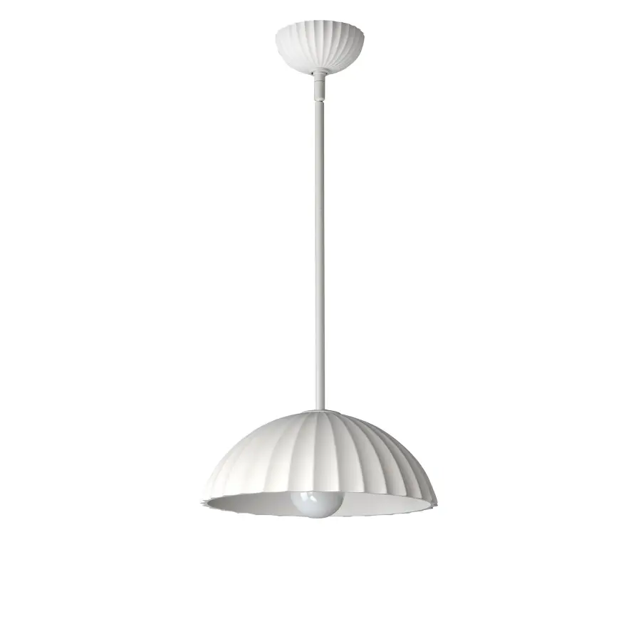 Basilica Single Pendant Light in Chalk White - Image 1