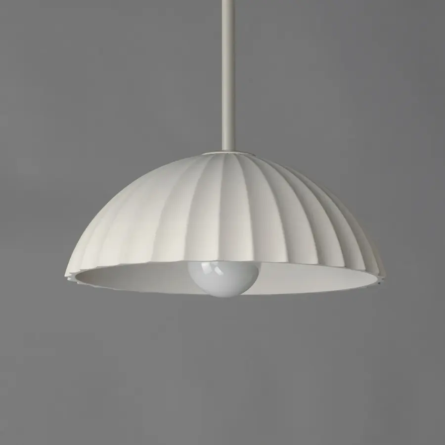 Basilica Single Pendant Light in Chalk White - Image 2