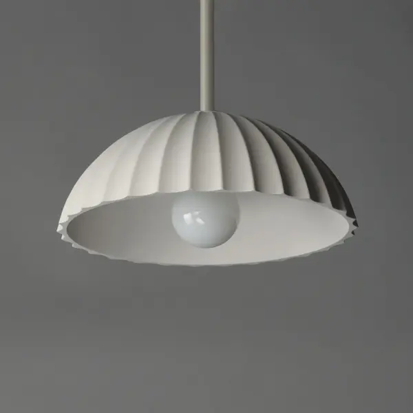 Basilica Single Pendant Light in Chalk White - Image 4