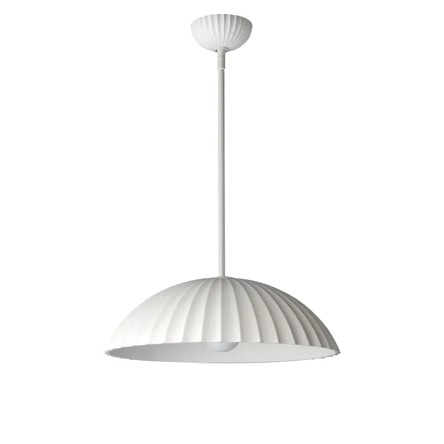 Basilica Single Pendant Light in Chalk White - Image 1
