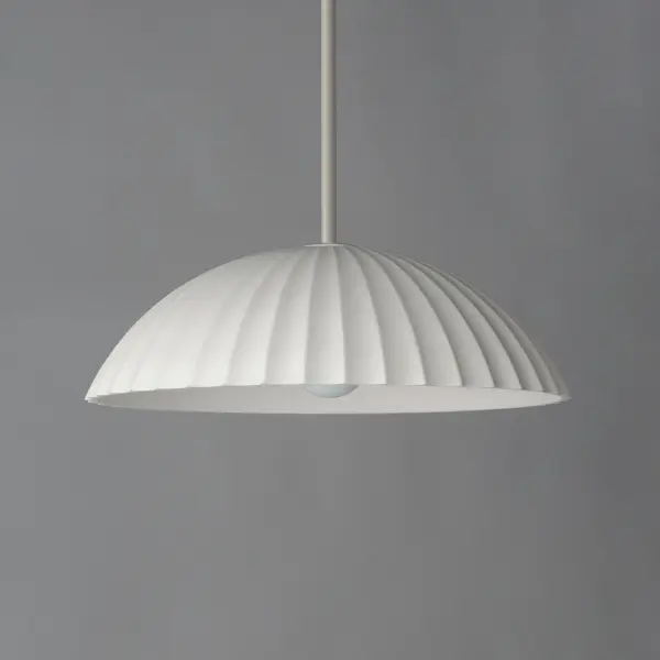 Basilica Single Pendant Light in Chalk White - Image 2