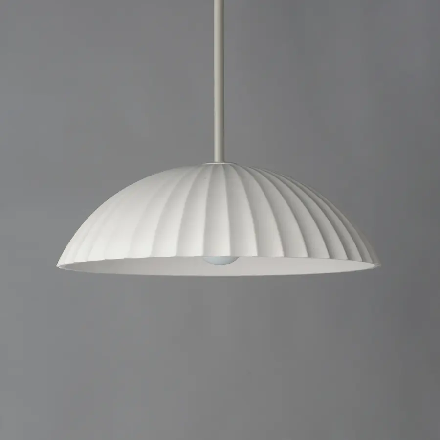 Basilica Single Pendant Light in Chalk White - Image 2