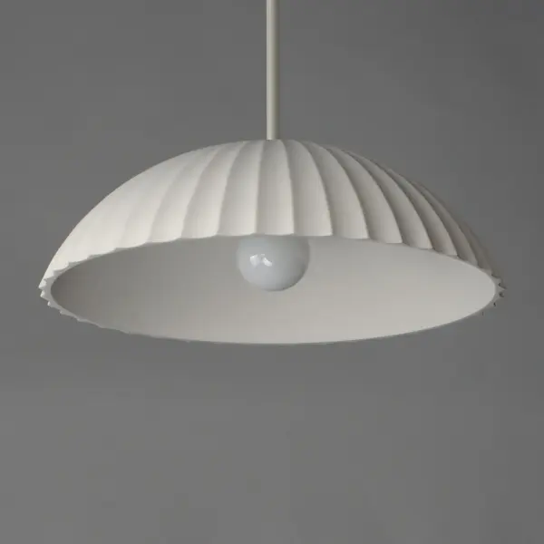 Basilica Single Pendant Light in Chalk White - Image 4