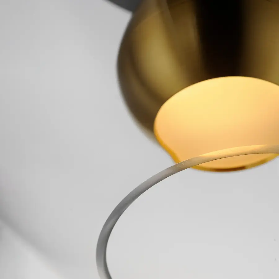 Nucleus LED Flush Mount in Black and Natural Aged Brass - Image 2