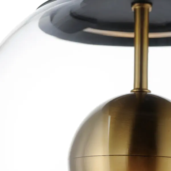 Nucleus LED Flush Mount in Black and Natural Aged Brass - Image 3