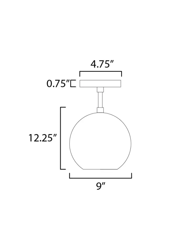 Nucleus LED Flush Mount in Black and Natural Aged Brass - Image 5
