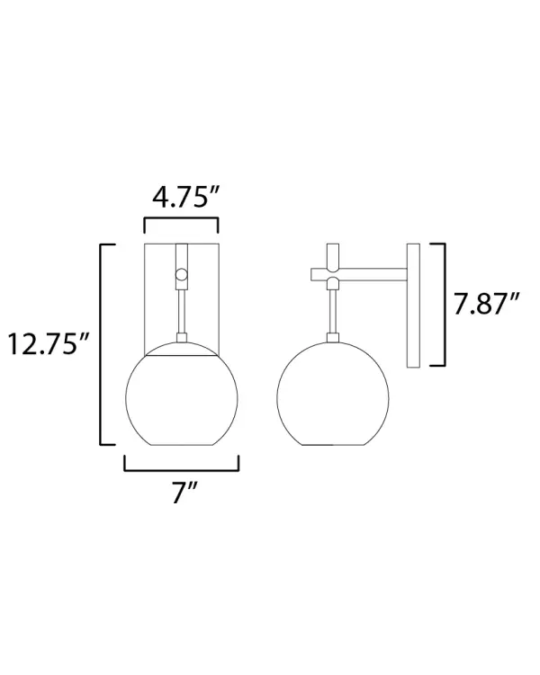 Nucleus LED Wall Sconce in Black and Natural Aged Brass - Image 5