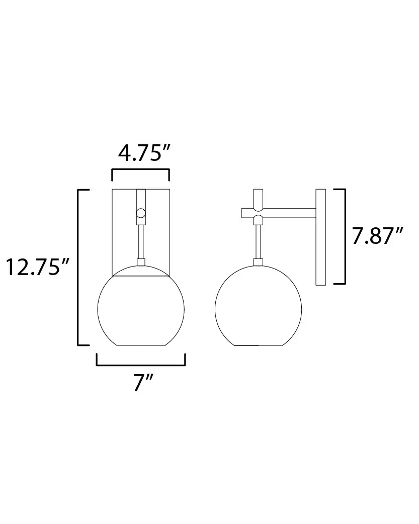 Nucleus LED Wall Sconce in Black and Natural Aged Brass - Image 5