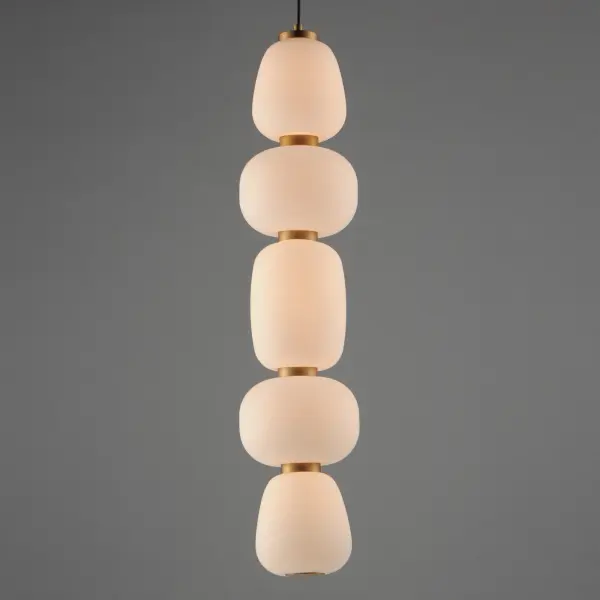 Soji Single LED Pendant in Black & Gold - Image 2