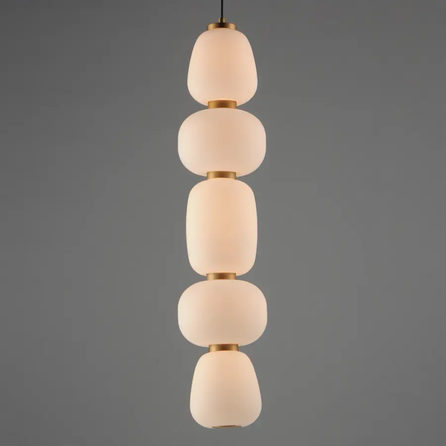 Soji Single LED Pendant in Black & Gold - Image 2