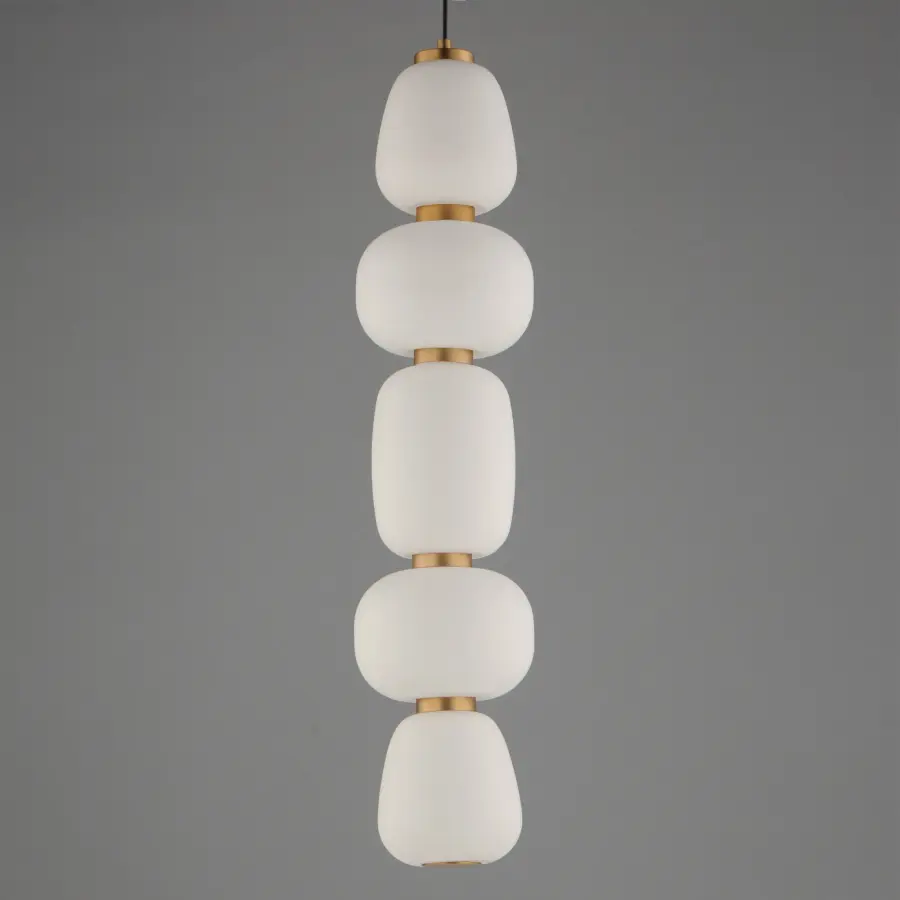 Soji Single LED Pendant in Black & Gold - Image 3