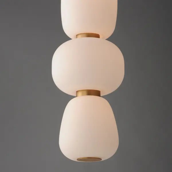 Soji Single LED Pendant in Black & Gold - Image 4