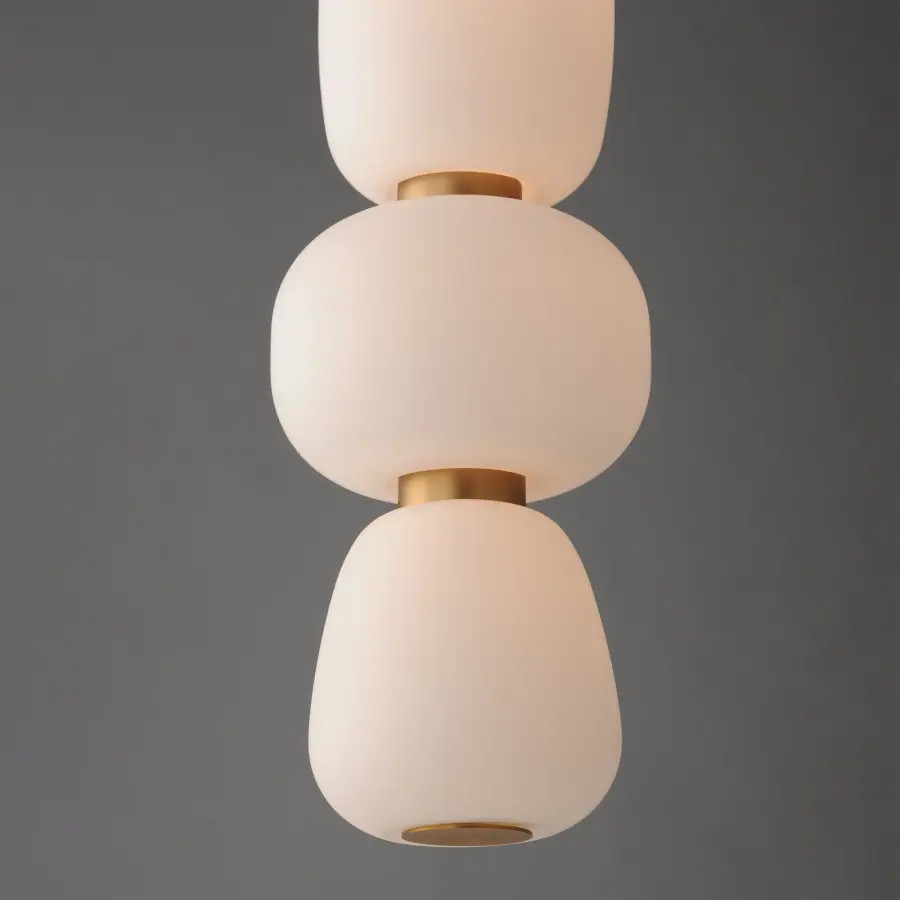 Soji Single LED Pendant in Black & Gold - Image 4