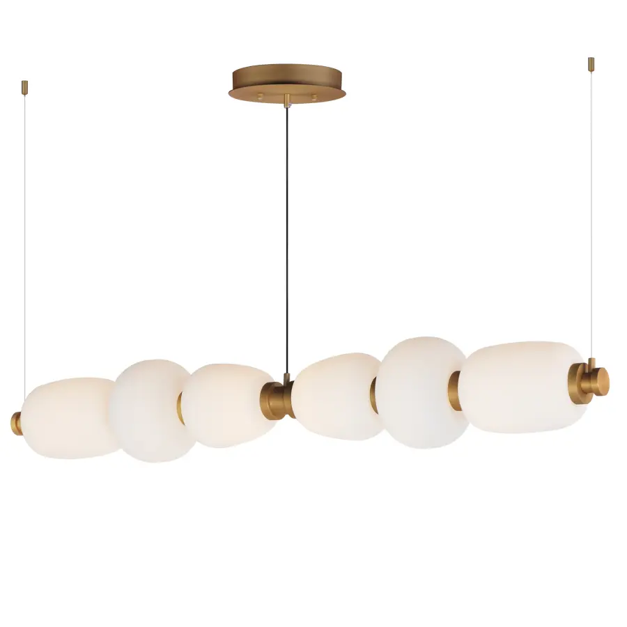 Soji 60" LED Linear Pendant in Black & Gold - Image 1