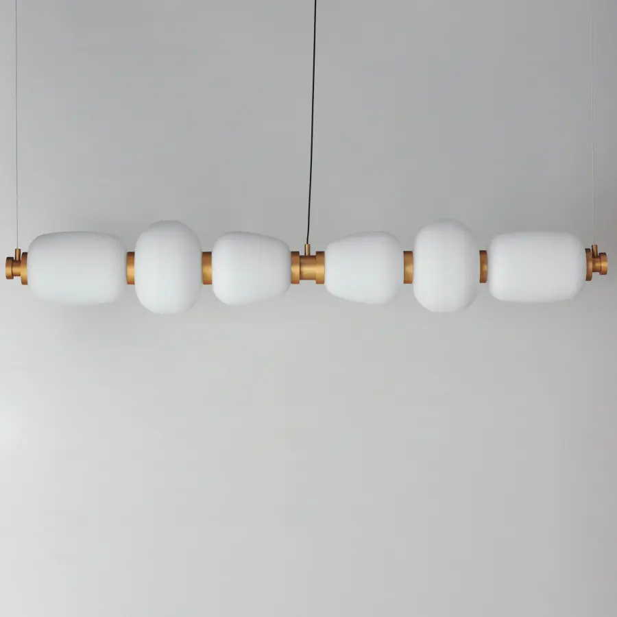 Soji 60" LED Linear Pendant in Black & Gold - Image 2