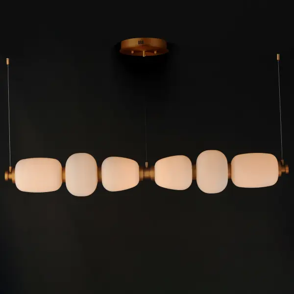 Soji 60" LED Linear Pendant in Black & Gold - Image 3