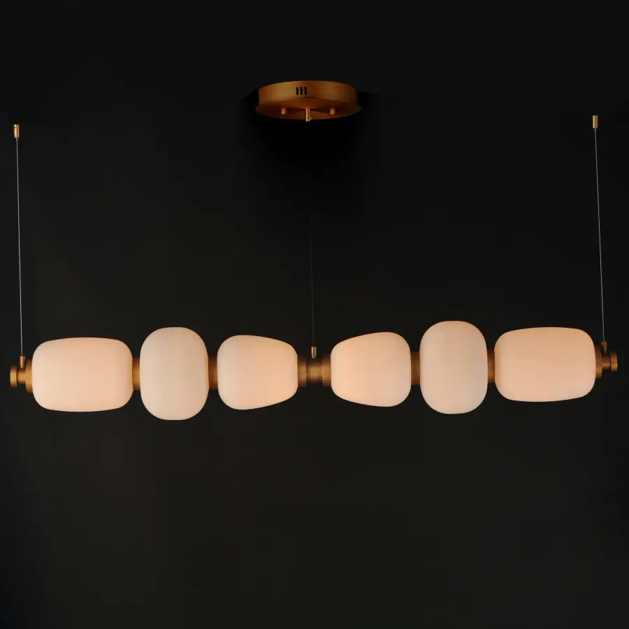 Soji 60" LED Linear Pendant in Black & Gold - Image 3