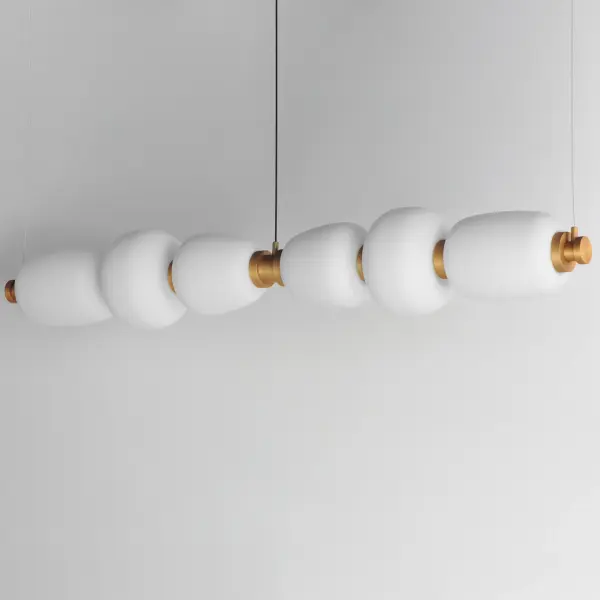 Soji 60" LED Linear Pendant in Black & Gold - Image 4