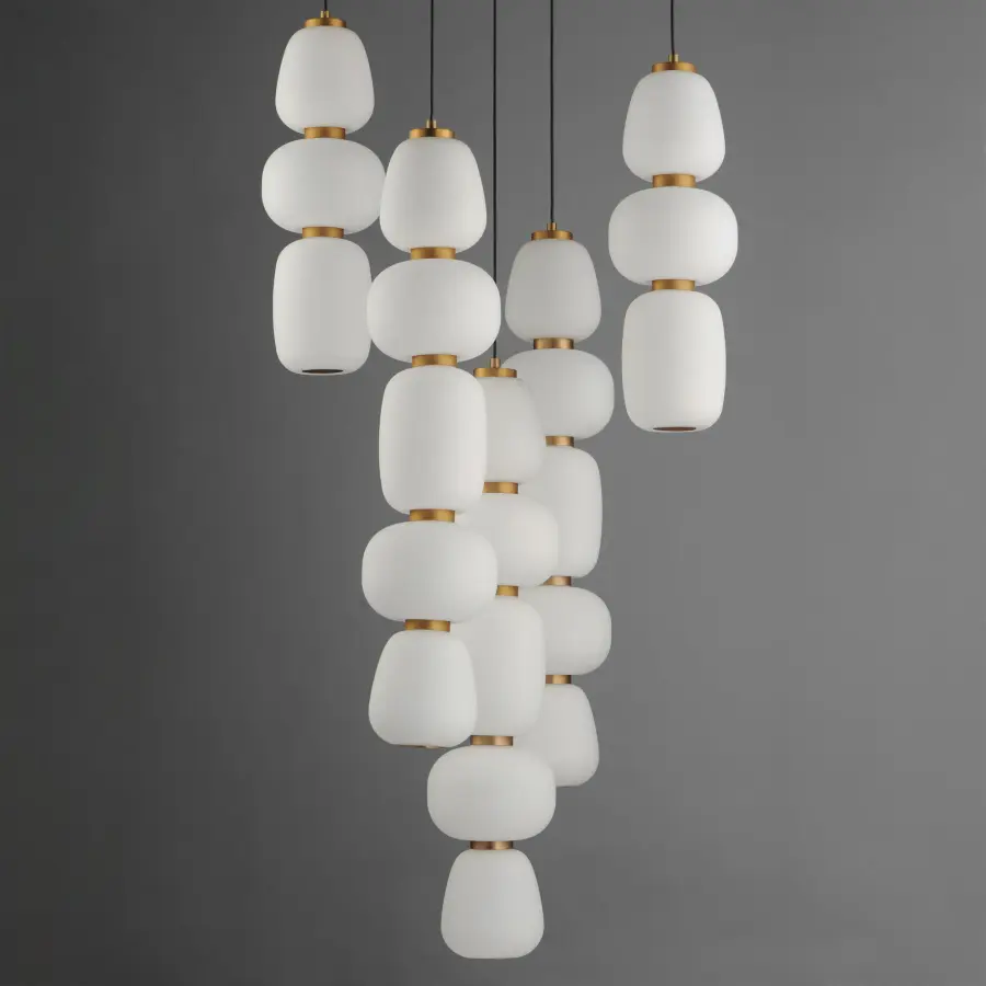 Soji 5-Light Chandelier in Black and Gold - Image 2
