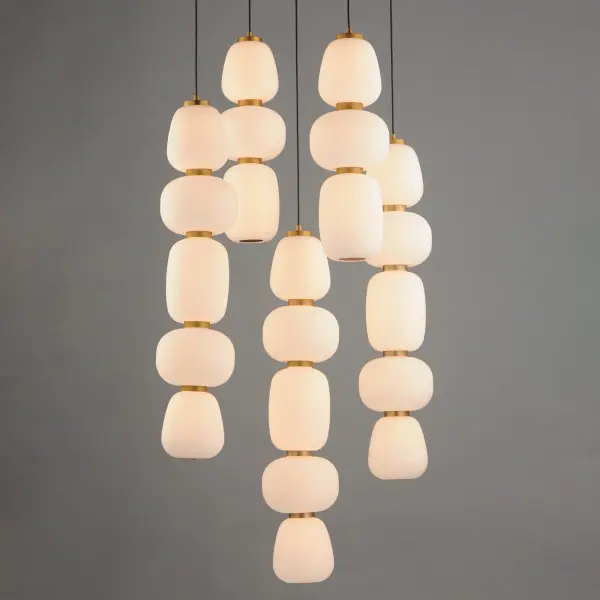 Soji 5-Light Chandelier in Black and Gold - Image 3
