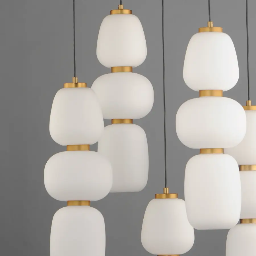 Soji 5-Light Chandelier in Black and Gold - Image 4