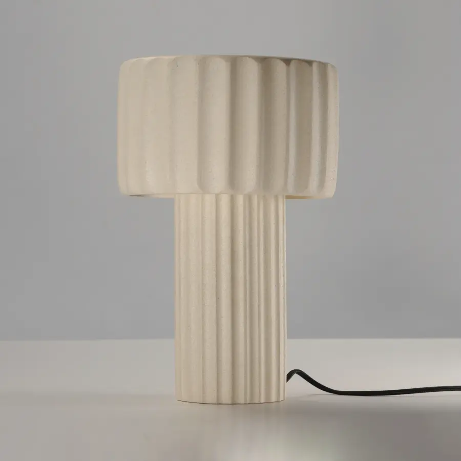 Modern Architectural Table Lamp with Sculptural Concrete Design - Image 2