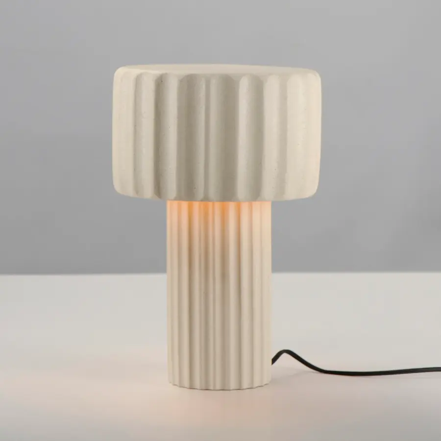 Modern Architectural Table Lamp with Sculptural Concrete Design - Image 3