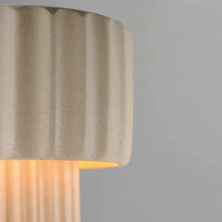 Modern Architectural Table Lamp with Sculptural Concrete Design - Image 4