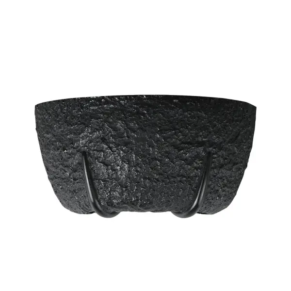 Geist reimagines 20th-century plasterwork in a sculptural ring crafted from artisan plaster. Integrated LEDs provide both uplight and downlight, creating an atmospheric glow. Available in a striking Black plaster finish as well as the classic White, Geist blends sculpture with modern LED lighting technology for minimalist and elevated spaces alike. Collection: Geist Finish: Black Width: 10.00" Height: 5.00" Length: 10.00" Weight: 3.50 lb Extension from Wall: 4.00" Wire: 8" Canopy: 3.5"x5" Bulbs Included Number of Bulbs: 2 Maximum Wattage: 6.00 W Bulb Base: PCB Integrated Light Source: LED Light Output: 750.00 lm Color Temperature: 3000 K CRI: 90 Rated Average Life: 30000 Voltage: 120.00 V Material: Gypsum, Steel Safety Listing: cETLus ADA LED Manufacturer Warranty: 3 Spec Sheet