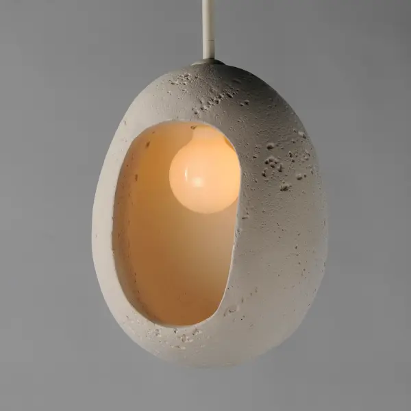 Luna Small LED Pendant in Chalk White - Image 4