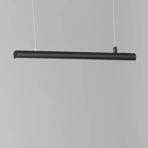 The Continuum Linear Pendant delivers streamlined modern lighting with its ultra-slim 1" diameter aluminum housing and nearly invisible support cables. Engineered for modular connectivity, it offers creative flexibility for both residential and commercial spaces. - alternate view