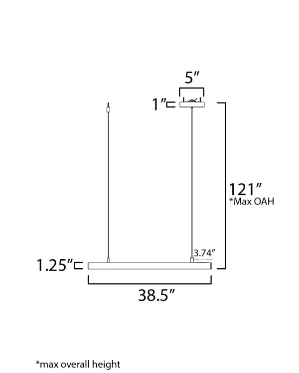 Continuum 36" Linear LED Pendant - Image 5