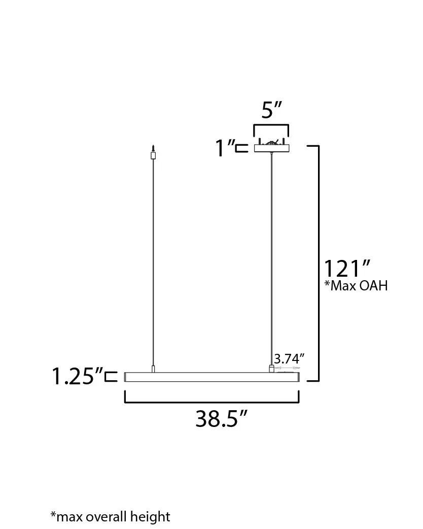 Continuum 36" Linear LED Pendant - Image 5