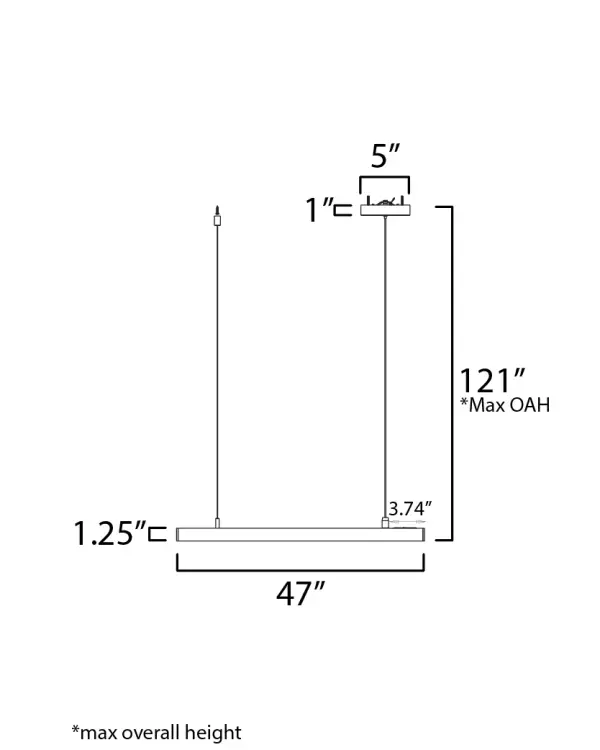 Continuum 48" Linear LED Pendant - Image 5