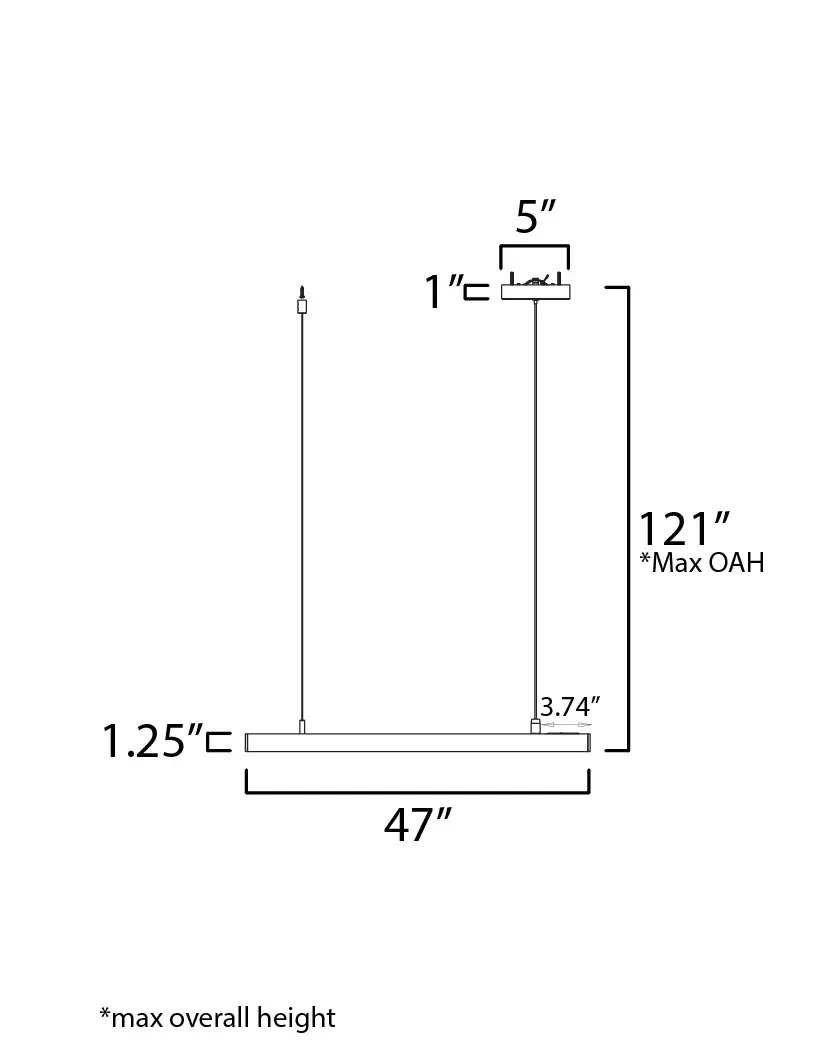 Continuum 48" Linear LED Pendant - Image 5