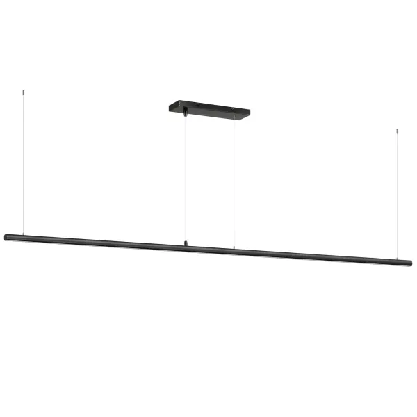 The Continuum Linear Pendant delivers streamlined modern lighting with its ultra-slim 1" diameter aluminum housing and 96" length. Engineered for modular connectivity with end-to-end or angled configurations, it excels in both residential and commercial applications requiring clean, functional illumination.