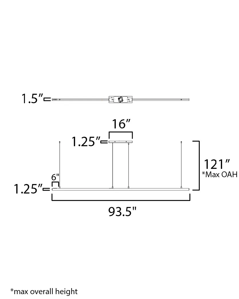 Continuum 96" Linear LED Pendant - Image 5