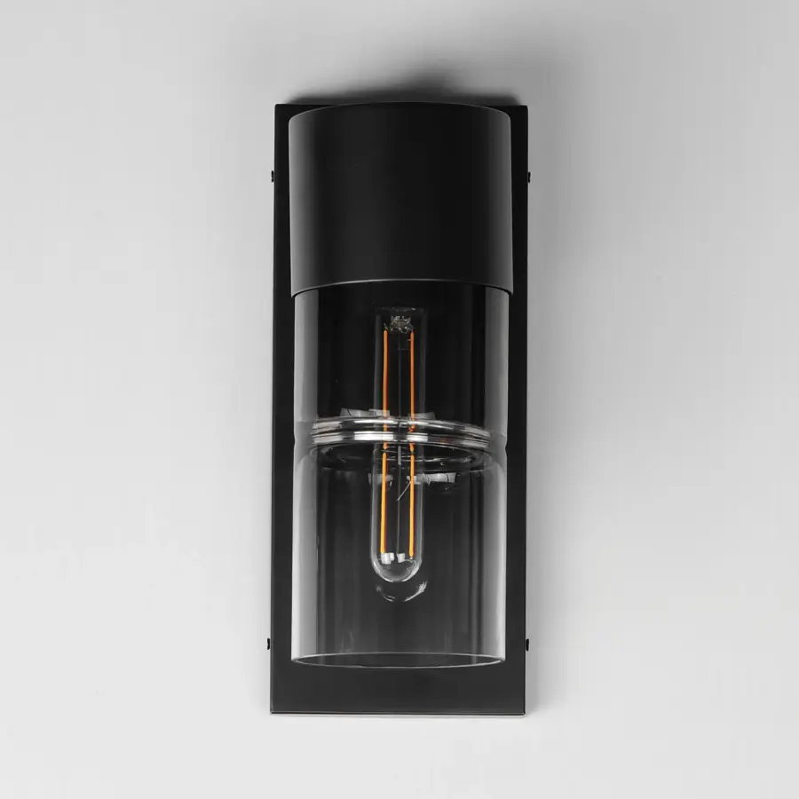 Smokestack Small LED Outdoor Wall Sconce in Matte Black - Image 2