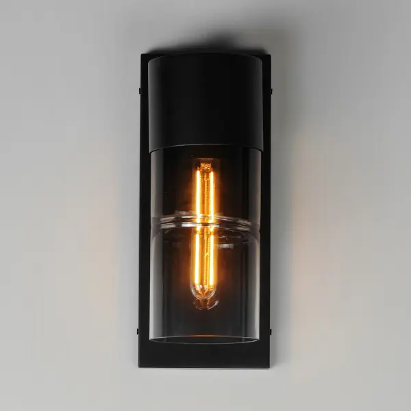 Smokestack Small LED Outdoor Wall Sconce in Matte Black - Image 3