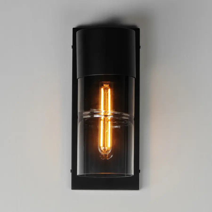 Smokestack Small LED Outdoor Wall Sconce in Matte Black - Image 3