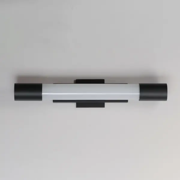 The Canello outdoor wall sconce delivers 1090 lumens of warm 3000K light in a contemporary black aluminum design. Perfect for modern exteriors, this 24-inch fixture combines durability with efficient LED technology. - alternate view