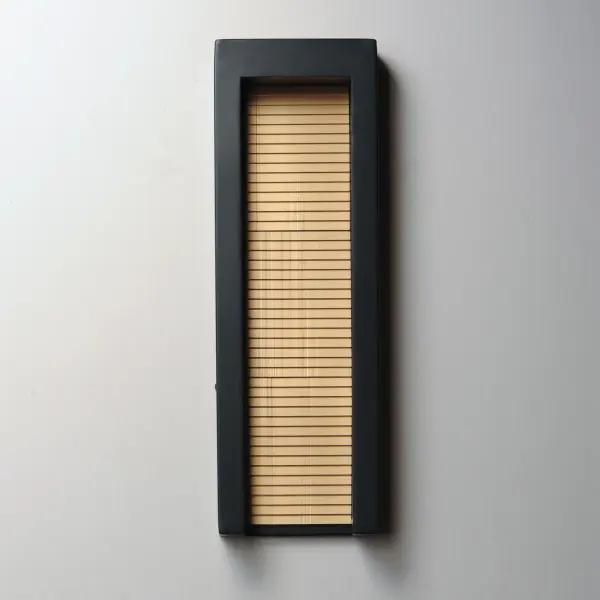The Alcove combines architectural design with functional LED lighting. Die-cast aluminum construction houses corrugated stainless steel panels in gold, creating warm reflected light perfect for outdoor entertaining spaces. - alternate view
