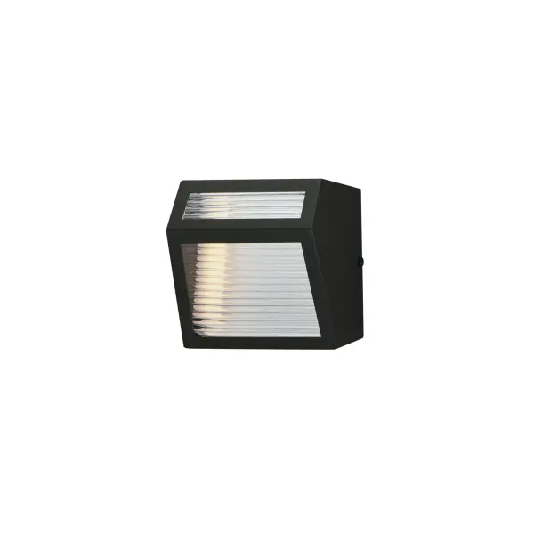 ADA-Compliant Modern Sconce with Striking Ribbed Glass Design - Image 1