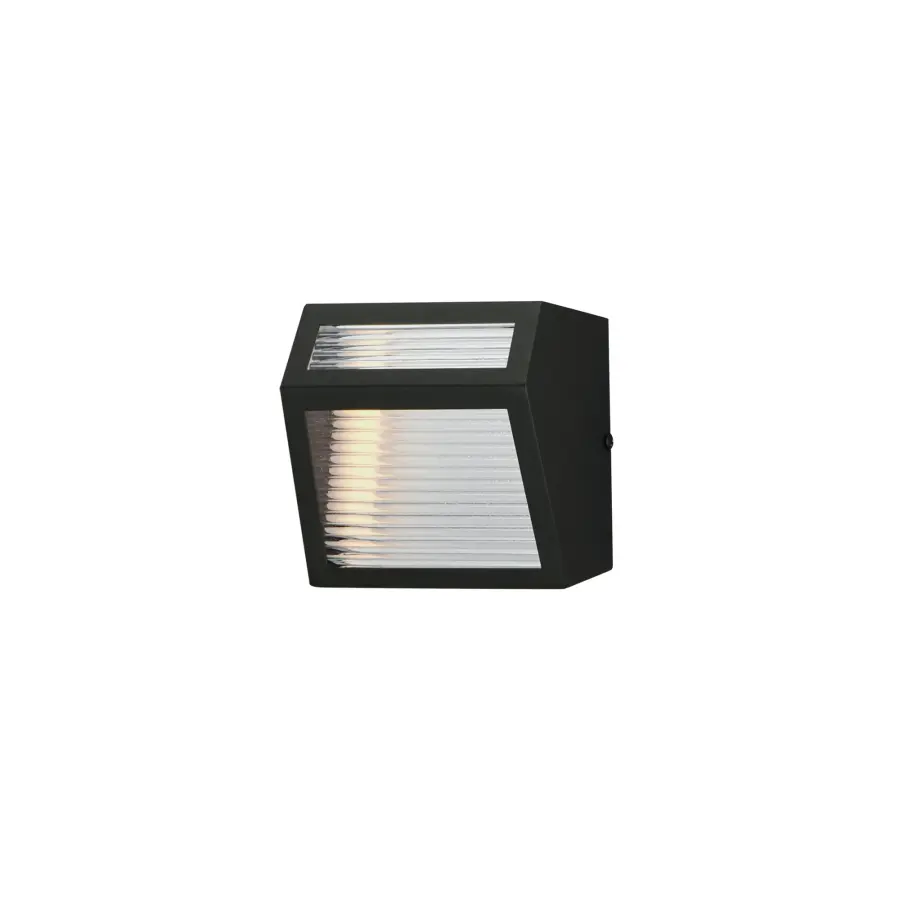 ADA-Compliant Modern Sconce with Striking Ribbed Glass Design - Image 1