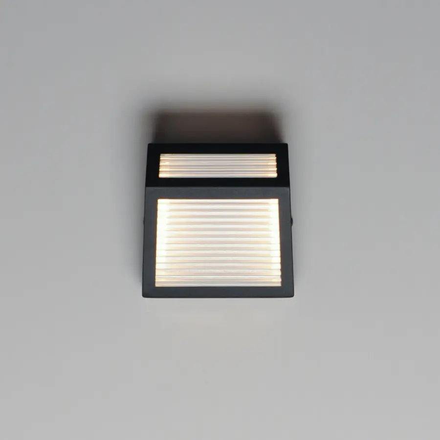 ADA-Compliant Modern Sconce with Striking Ribbed Glass Design - Image 3